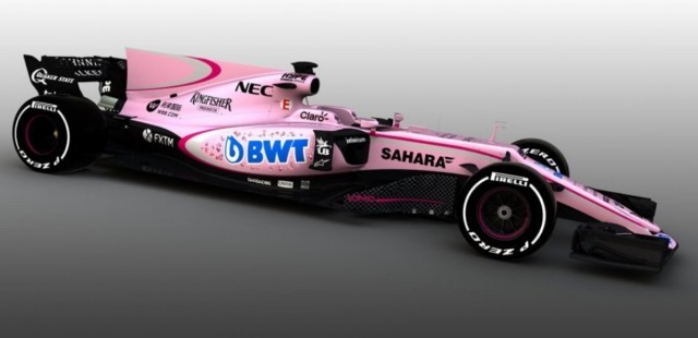 El VJM10 de Force India será de color rosa debido a un acuerdo de patrocinio