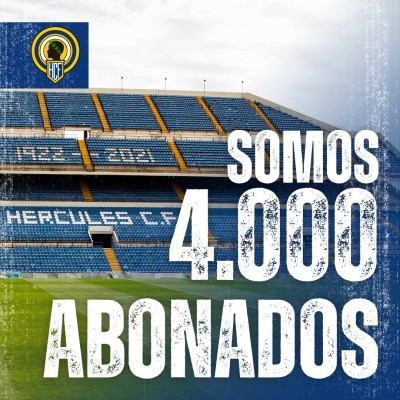 El Hércules supera los 4.000 abonados
