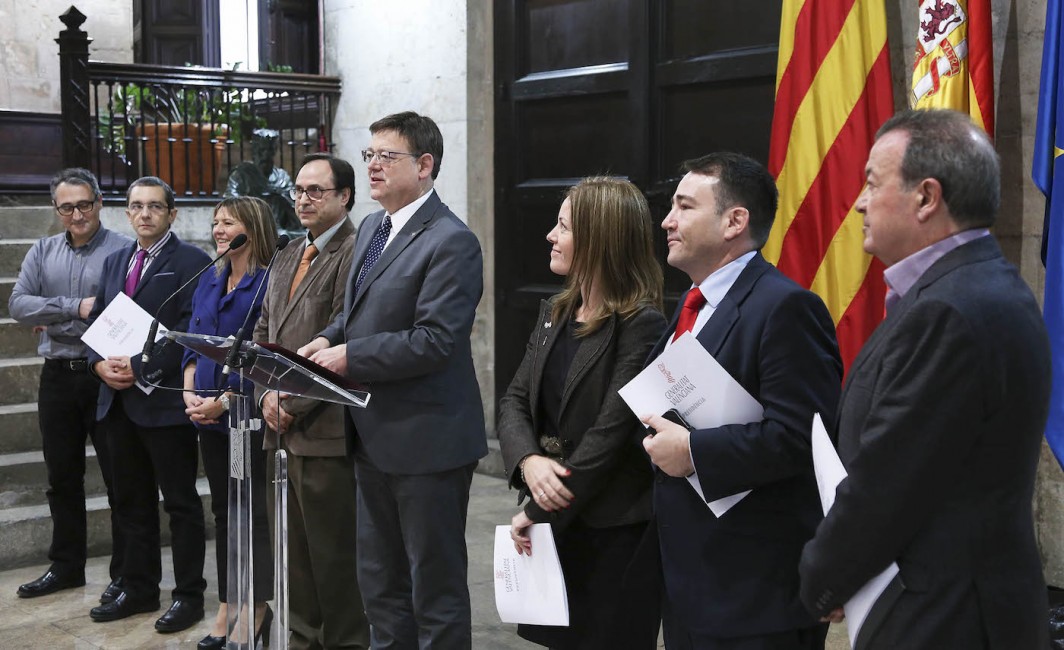 Ximo Puig, en la presentación de la propuesta de reforma del modelo de financiación - 