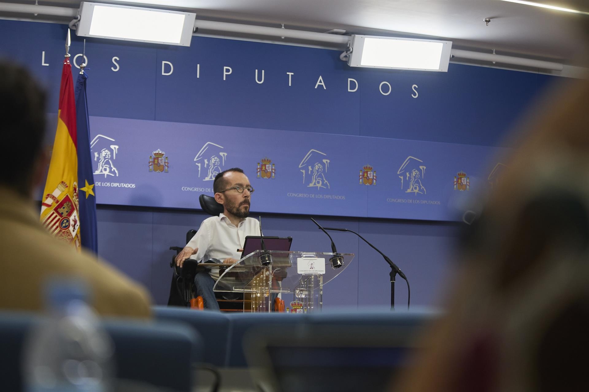 El portavoz de Unidas Podemos en el Congreso, Pablo Echenique. Foto: EP/J.HELLÍN.POOL - 