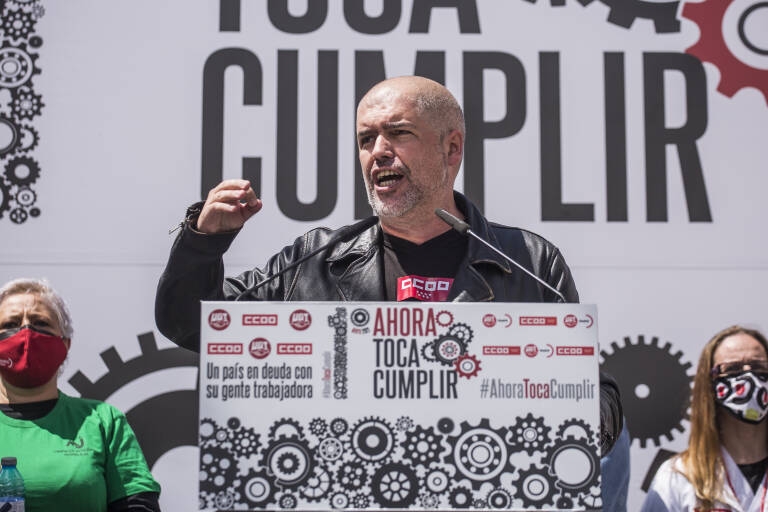 El secretario general de Comisiones Obreras (CCOO), Unai Sordo. Foto: ALEJANDRO MARTÍNEZ VÉLEZ/EP - 