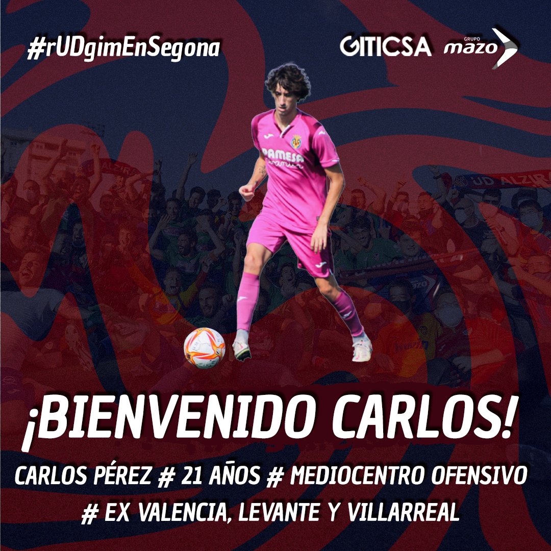 El Villarreal cede al centrocampista Carlos Pérez al Alzira
