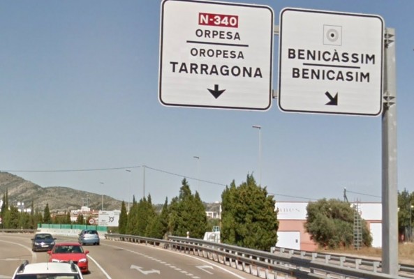 Restablecida la circulación en la N-340 a su paso por Benicàssim tras quedar anegada por las lluvias