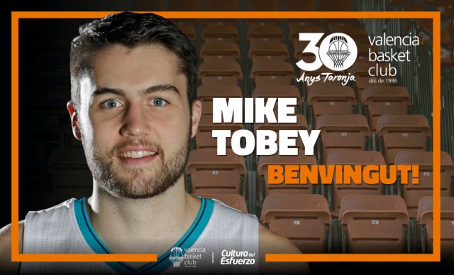 Valencia Basket ficha al pívot estadounidense Mike Tobey hasta final de campaña
