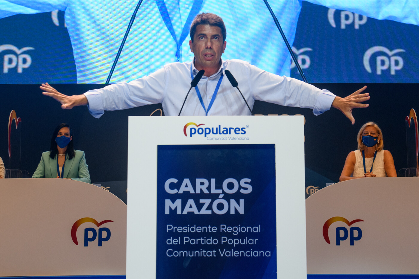 Carlos Mazón, en el congreso de su elección como líder del PPCV. Foto: KIKE TABERNER - 