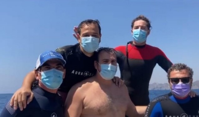 Bisbal, el mayor fan de los fondos submarinos de la Región: este verano ha buceado en Cabo Cope