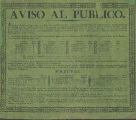 Biblioteca Valenciana data un cartel taurino de 1822 de la ciudad de València