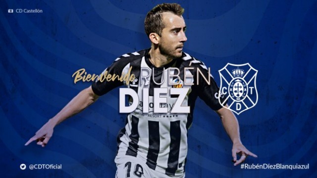 El Tenerife cierra con el Castellón el traspaso Rubén Díez
