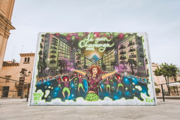 José Gacel gana el concurso de grafiti en conmemoración a la Gran Charanga ilicitana
