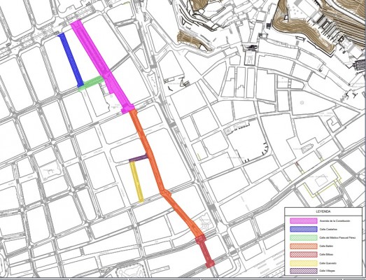 Alicante licita la peatonalización de la avenida de la Constitución y las calles de Bailén y Castaños por 2,3 millones