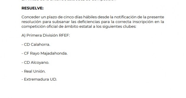 El Alcoyano y otros cuatro clubes siguen sin tener validada su inscripción en la Primera RFEF
