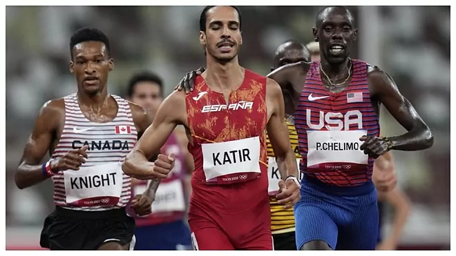 El atleta del Playas de Castellón Mohamed Katir busca este viernes una medalla en 5000 metros