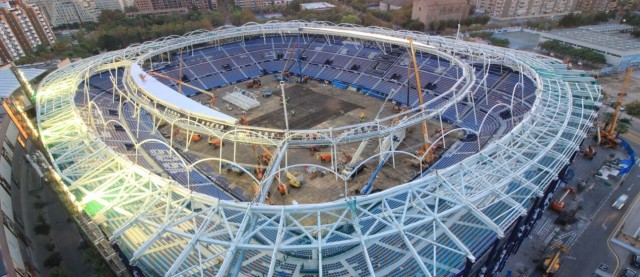 El Ciutat de València cambia el césped, que se estrenará ante el Real Madrid
