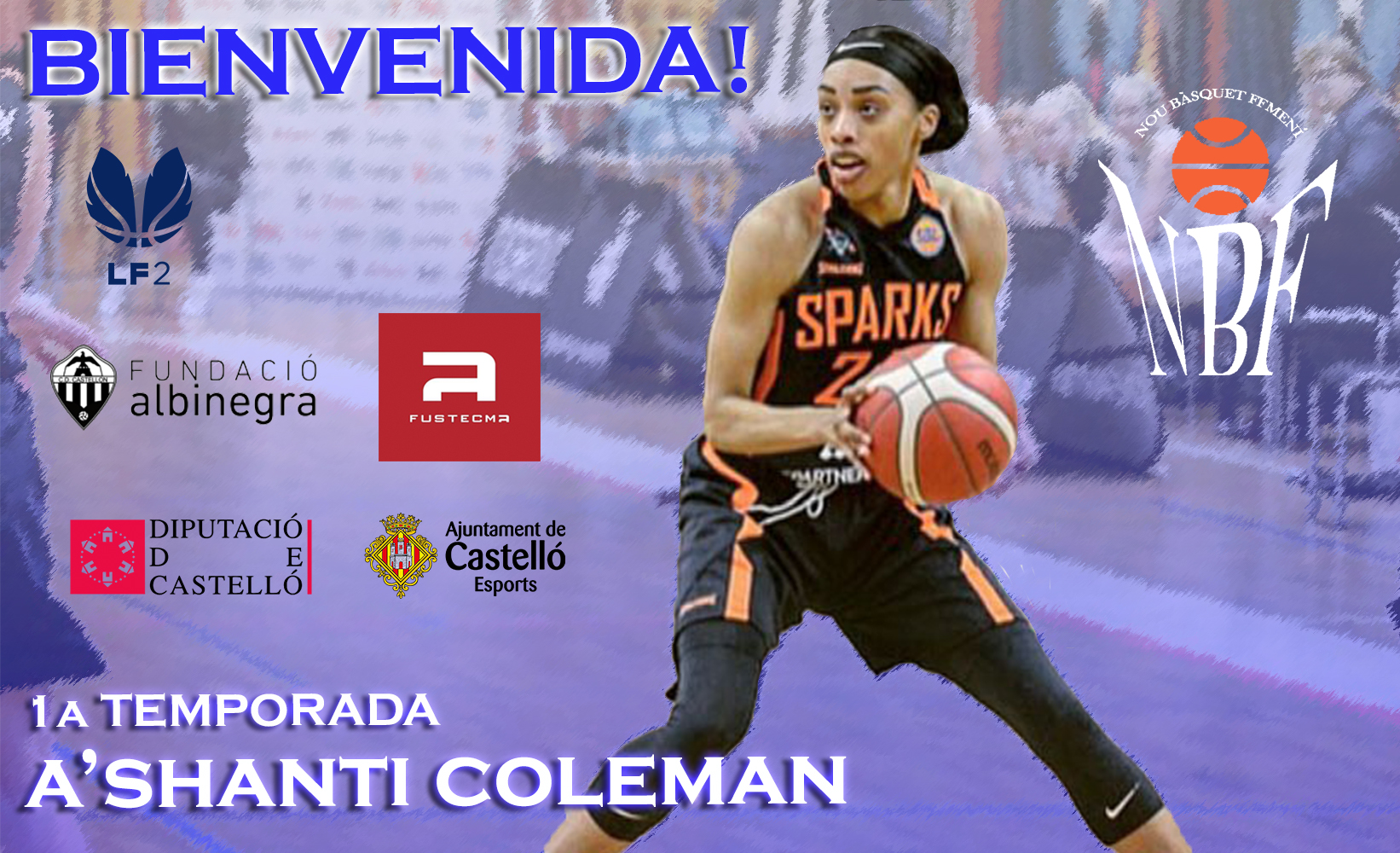 El NBF Castelló perfila su plantilla con el fichaje de la estadounidense A'shanti Coleman