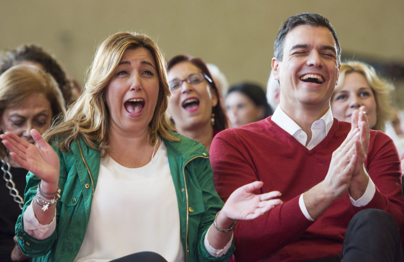 Susana Díaz y Pedro Sánchez cuando existía cierta sintonía entre ambos. EFE - 