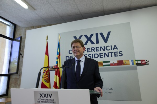 Puig reivindica reformar la financiación, los pertes autonómicos y medidas contra la covid persistente