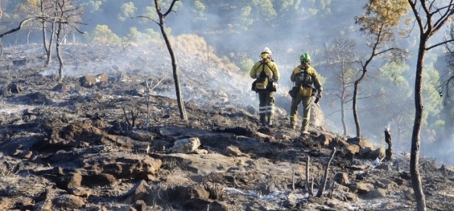 Apagar los incendios forestales le cuesta a la Región 4 millones y medio de euros al año