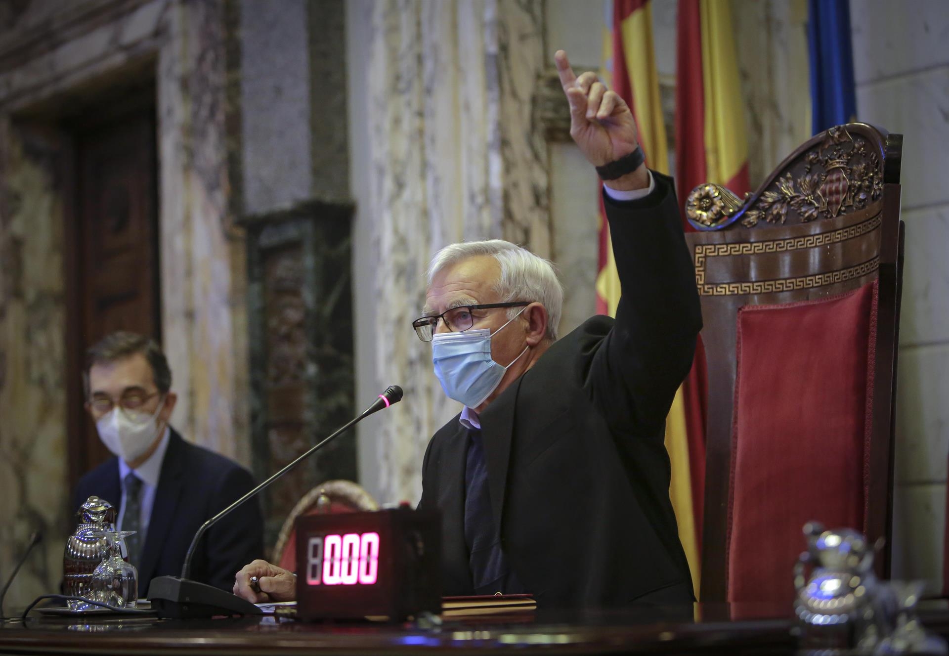 El alcalde de València, Joan Ribó, durante un pleno ordinario. Foto: AYUNTAMIENTO DE VALÈNCIA - 