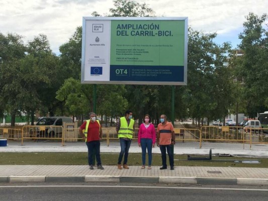 Nuevos carriles bicis en Elche Parque Empresarial y en el Polígono de Altabix