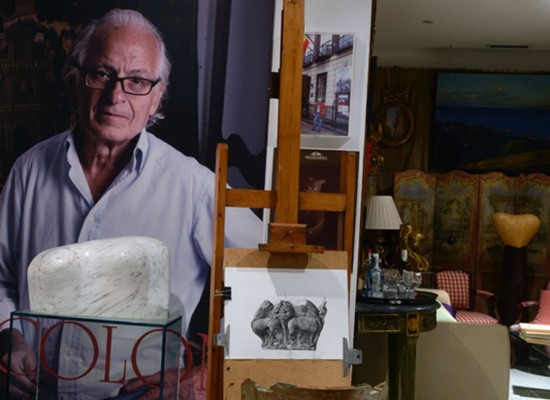 El Monasterio de Silos acoge la exposición a pluma de 54 capiteles de Vicente Colom