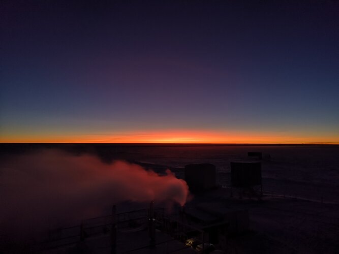 Atardecer en el Antártico. FOTO: ESA - 