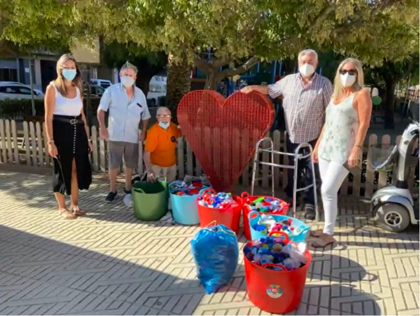 Dacem recoge casi 3.000 kilos de plástico en los 'corazones solidarios' de Segorbe