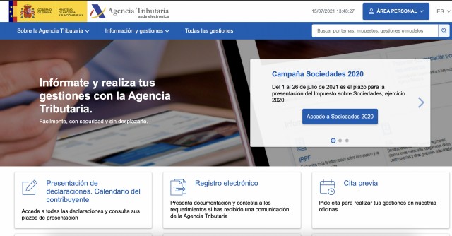 La Agencia Tributaria estrena nueva web con una navegación 