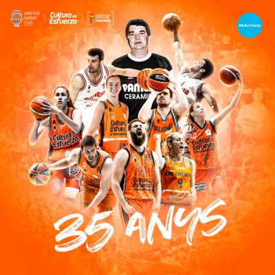Pasado y presente del Valencia Basket felicitan al club por su 35 cumpleaños