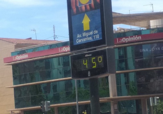 Temperaturas de hasta 44º en la Región en una jornada con alerta roja por calor extremo