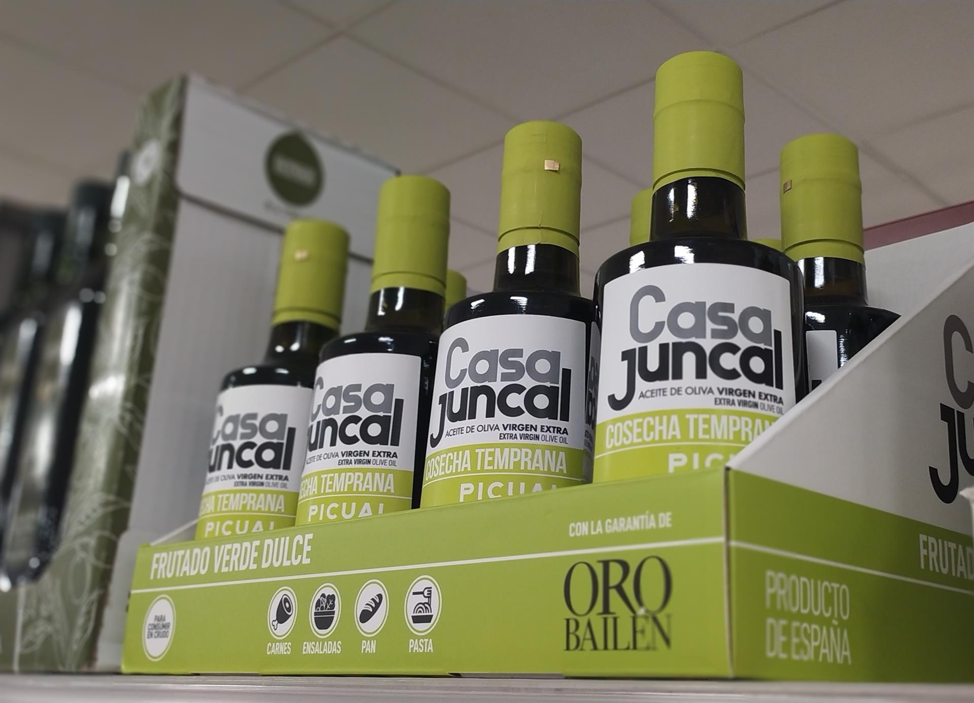 Dos medallas de Oro al aceite de oliva Casa Juncal Cosecha Temprana de Mercadona