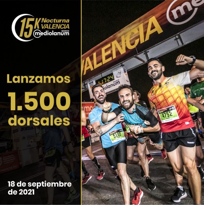 La 15K Nocturna València Banco Mediolanum lanza 1.500 inscripciones para participar en la carrera
