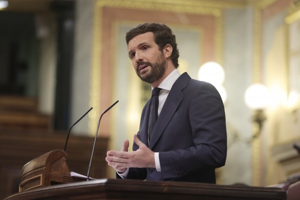 Casado anuncia en el Congreso que el PP ya ha recurrido los indultos al Supremo