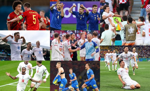 Suiza-España, Bélgica-Italia, República Checa-Dinamarca e Inglaterra-Ucrania, cuartos de la Eurocopa
