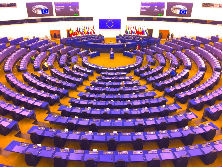  Hemiciclo del Parlamento Europeo en Estrasburgo, post-pandemia . FOTO: RL - 
