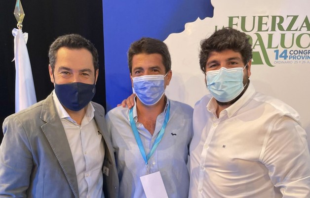 Frente común de Mazón, Moreno y López Miras para reivindicar la financiación y el agua