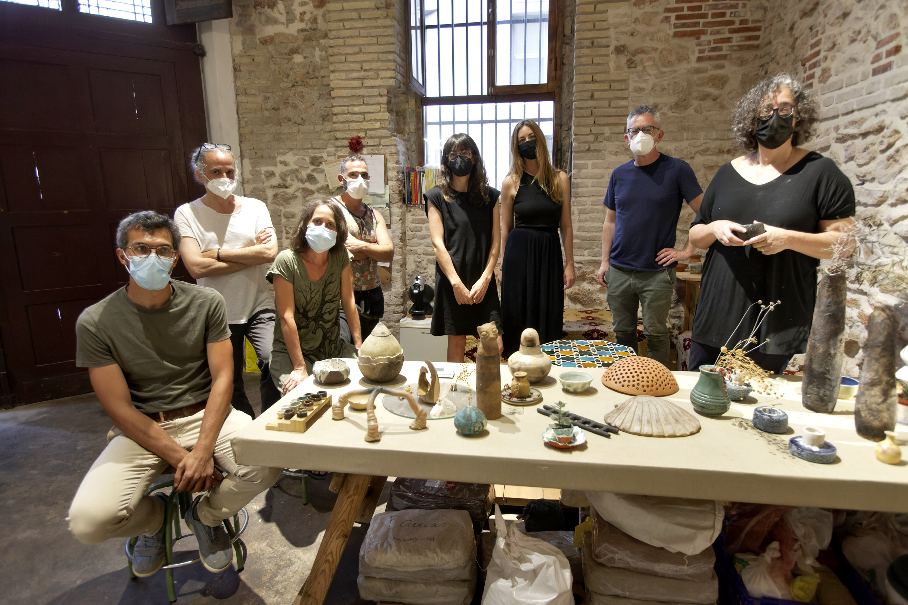 Natalia Lobato Ruiz, Alba Martínez Gil (Albaeina), Ximo Sariñena Riba, Aaref Albasha El Farra, Fernando Cuevas Sánchez, Silvia De Loño Villavecchia, Javier Méndez Oro y Eva Romero García. Fotos: ANTONIO PRADAS - 