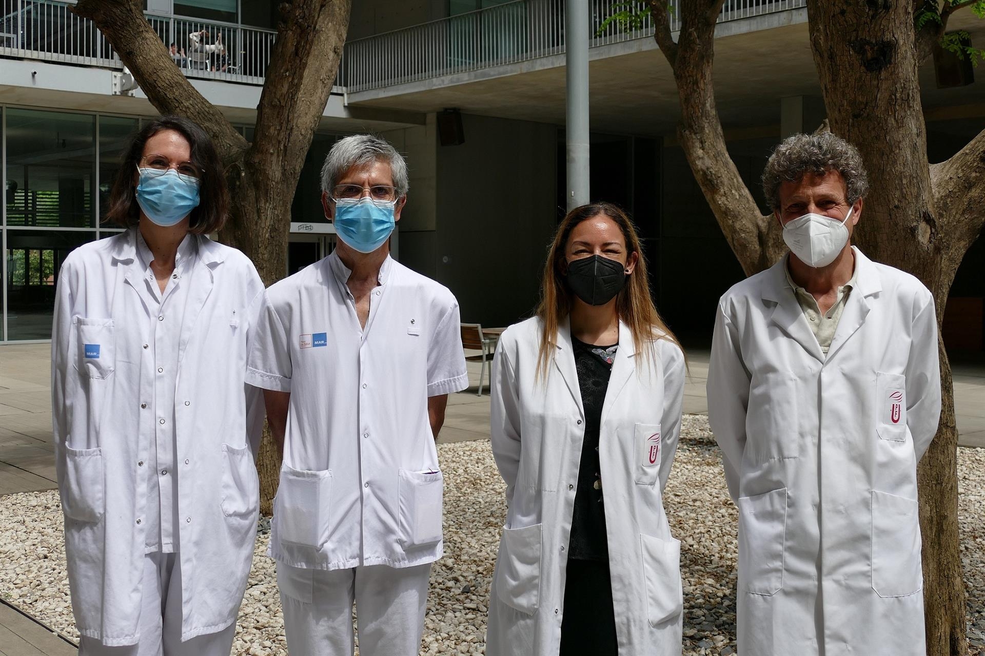 Olivia Ferrández, Sant Grau, Elena Martín-García y Rafael Maldonado. Foto: HOSPITAL DEL MAR/UPF - 