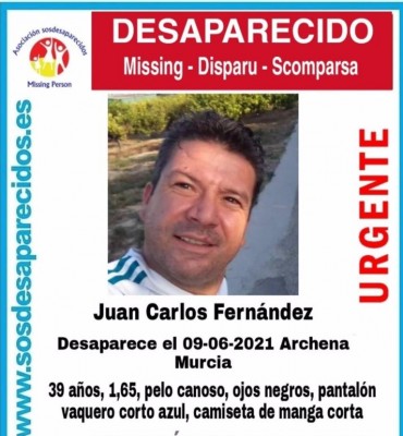 Buscan a un vecino de Archena de 39 años que fue visto por última vez este miércoles