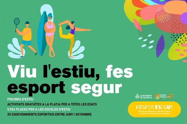 La Fundación Deportiva Municipal presenta “Viu l’estiu, fes esport segur”, el plan de temporada de verano 