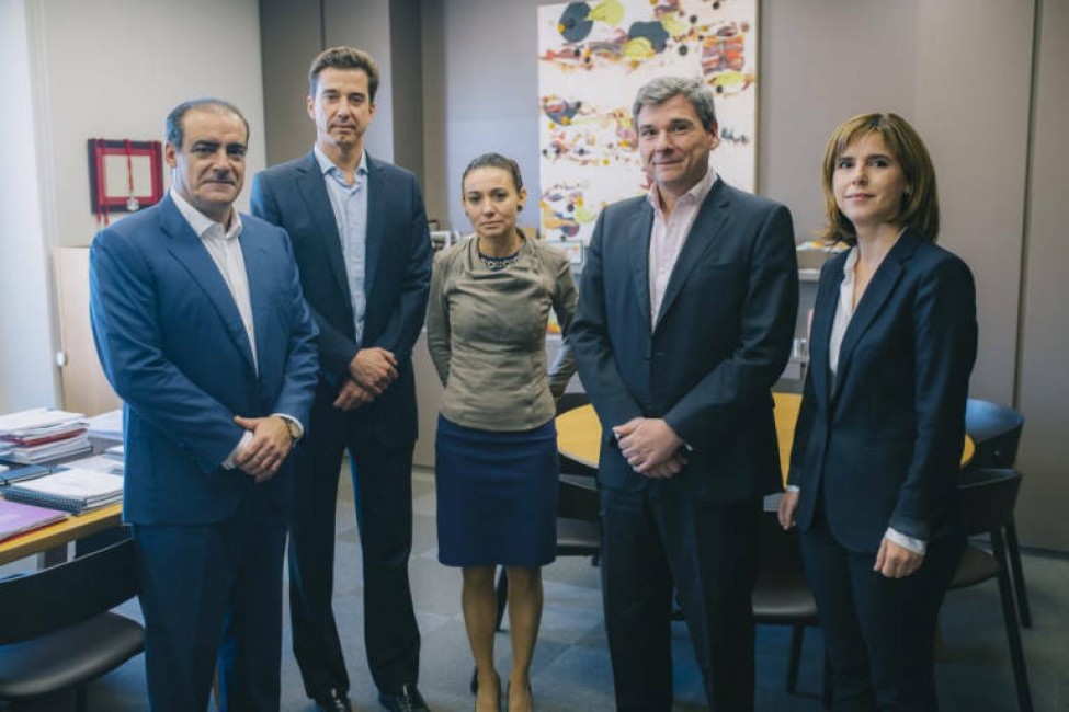    De izq. a dcha: Pablo Serratosa, Pablo Cano, Pilar Lloret, Emilio García y Eva Prats   - 
