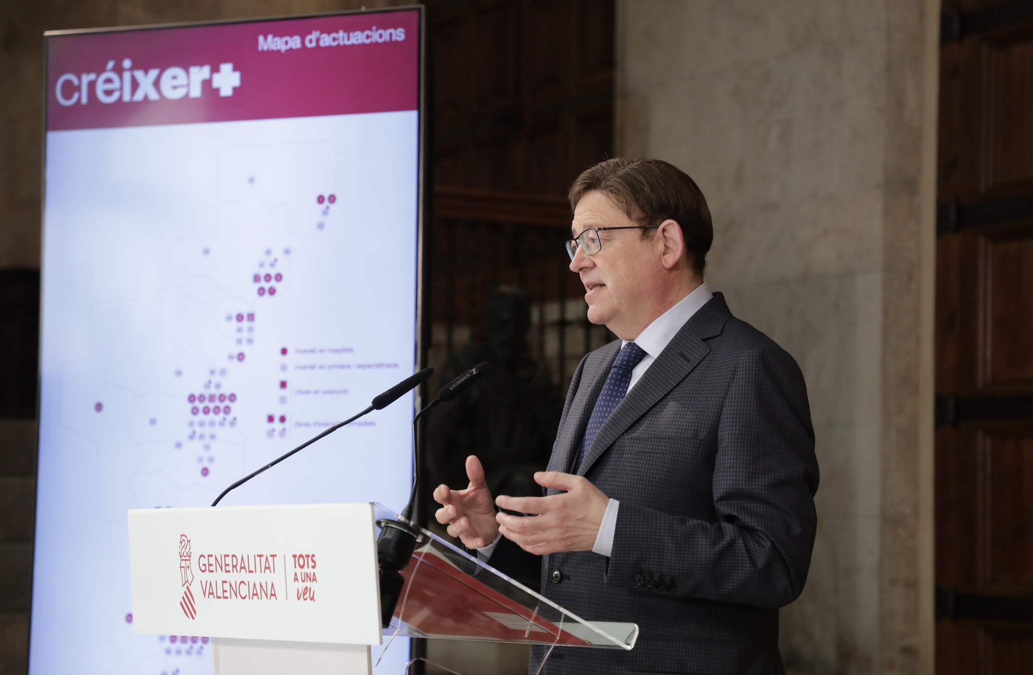 Puig da por hecho el retraso en la aprobación de la empresa pública de salud ante el desacuerdo 