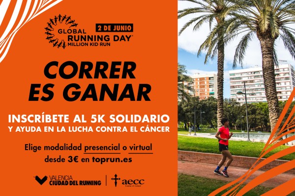 El 'Global Running Day' destinará la recaudación de las inscripciones a la AECC de Valencia