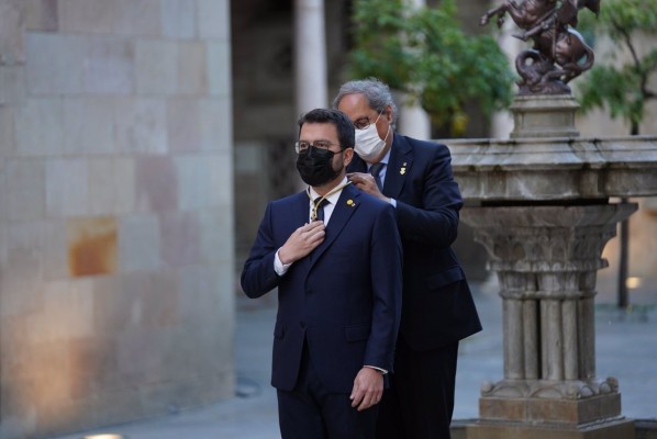 Aragonès toma posesión como presidente de Cataluña