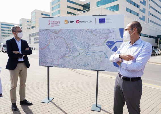 La línea 12 de Metrovalencia, entre la calle Alicante y La Fe, estará en 2025