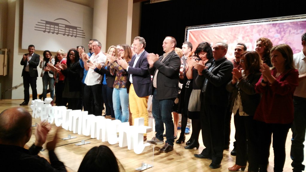 Imagen del acto de Compromís y podemos - 