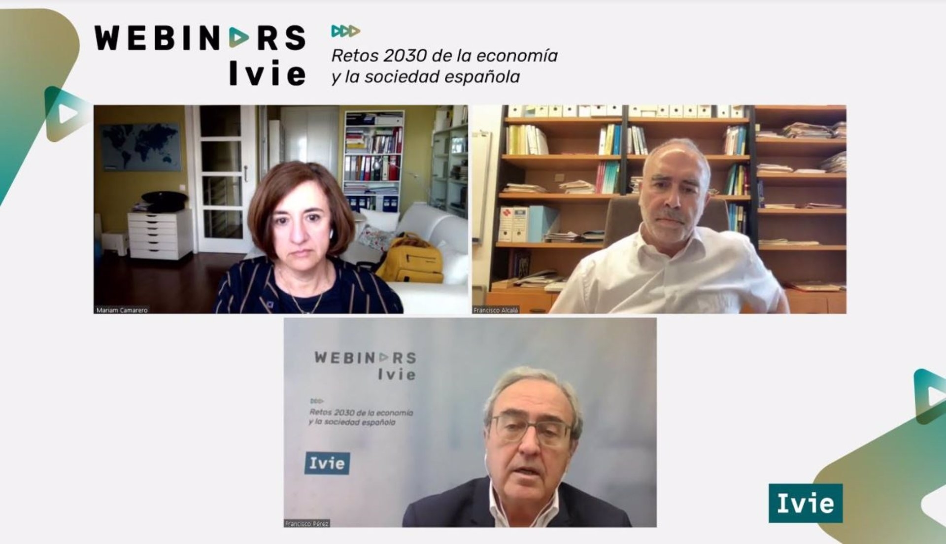 Webinar Retos 2030 de la economía y la sociedad española. FOTO: IVIE  - 