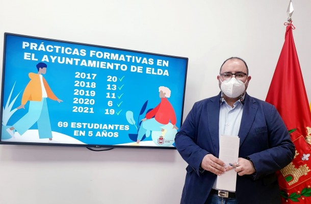 Cerca de 70 estudiantes han realizado prácticas formativas en Elda en los últimos cinco años