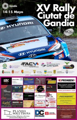 La XV edició del Ral·li Ciutat de Gandia es desenvoluparà en dues jornades amb xifra rècord d'inscrits