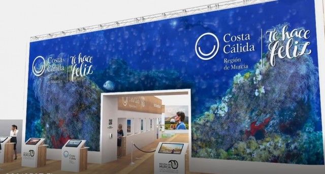 Una fachada audiovisual dará la bienvenida al estand de la Región en Fitur: un destino seguro y gastronómico