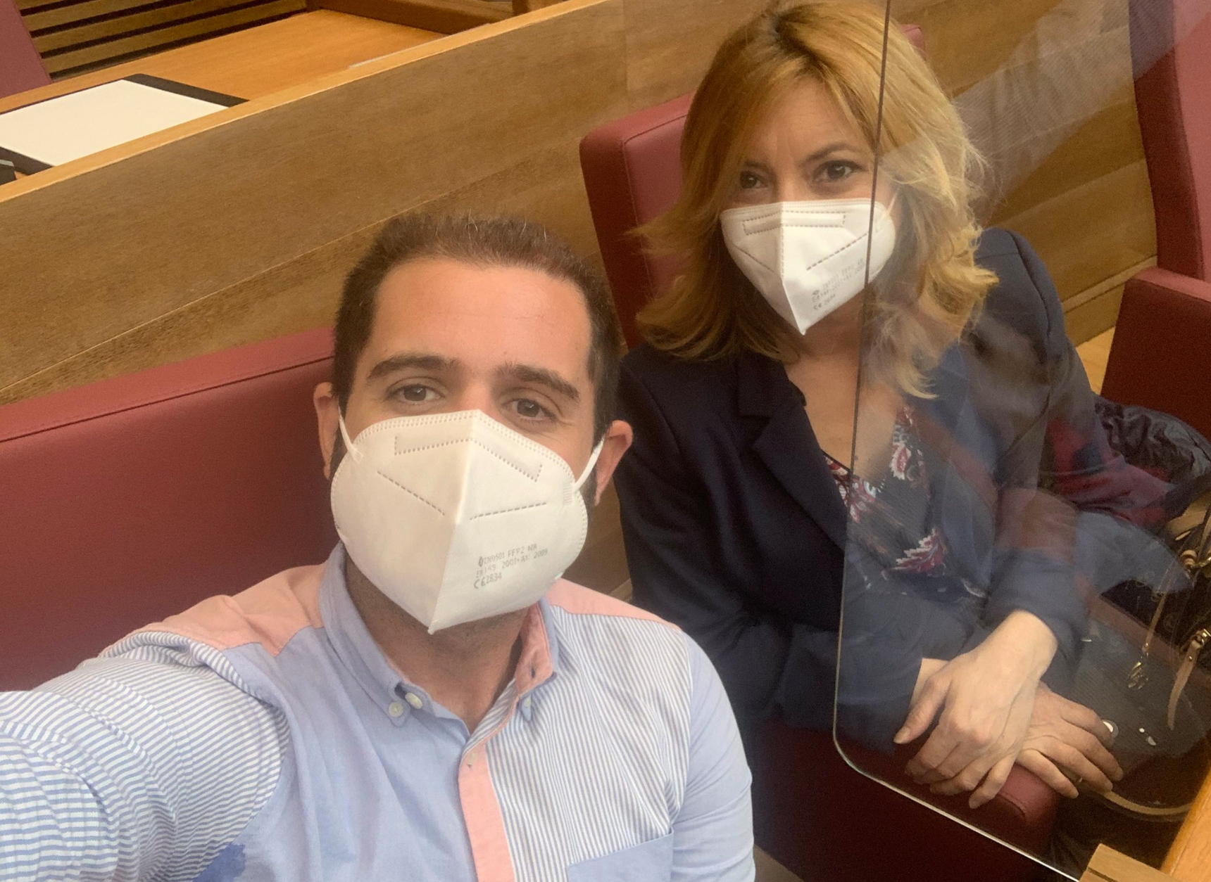 Jesús Salmerón y Cristina Gabarda, dos de los diputados que dejan Ciudadanos.  - 